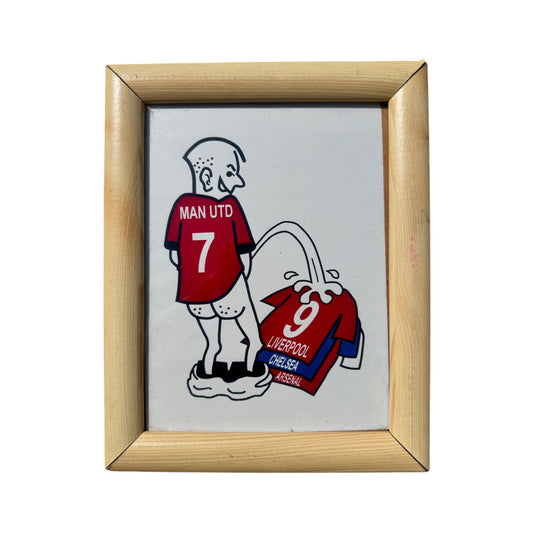 Vintage Pissing On Your Rival Framed Picture