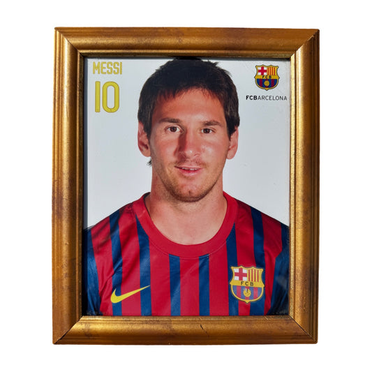 Framed Vintage Messi XL Barcelona Postcard