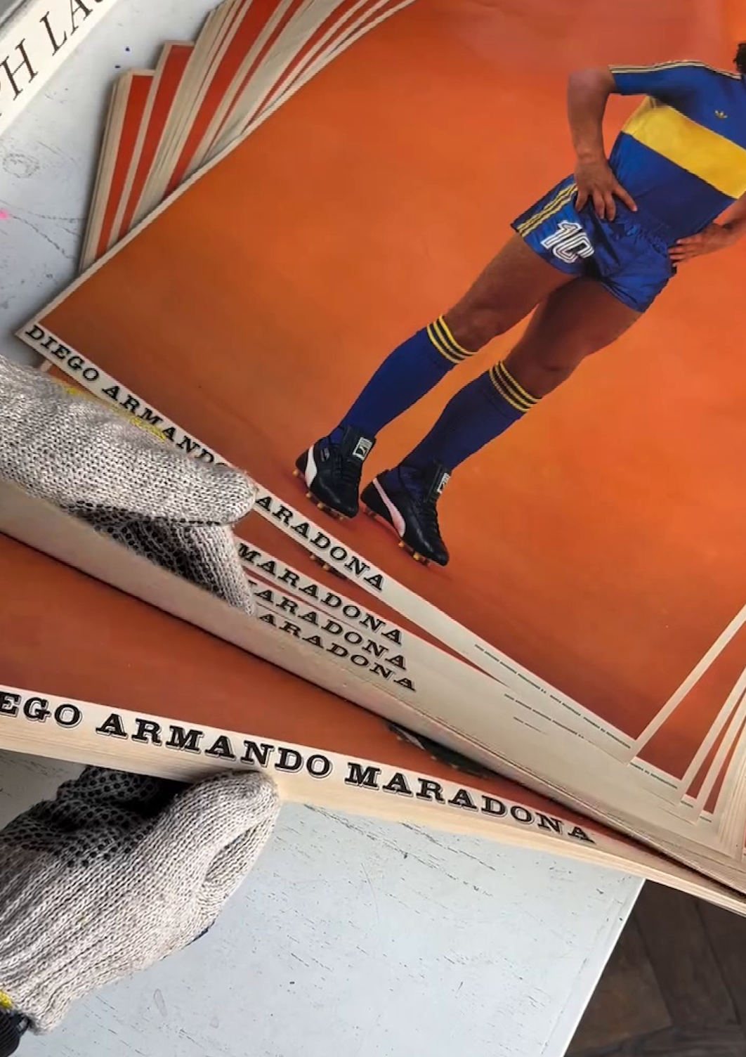 Vintage 1981 Original Diego Maradona Boca Promotion Poster