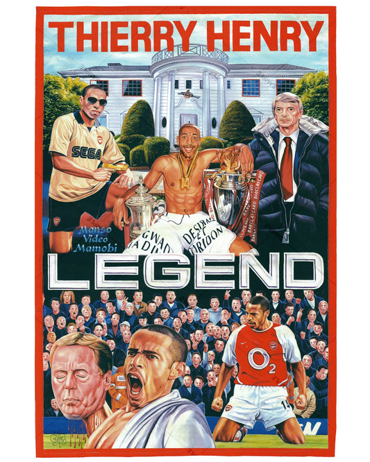 Thierry Henry LEGEND - Deadly Prey Print by C.A. Wisely