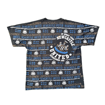 90s Newcastle United Bootleg All Over Print Vintage Shirt