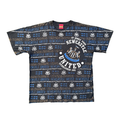 90s Newcastle United Bootleg All Over Print Vintage Shirt