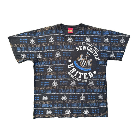 90s Newcastle United Bootleg All Over Print Vintage Shirt