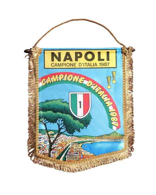 Vintage 1987 Napoli Pennant